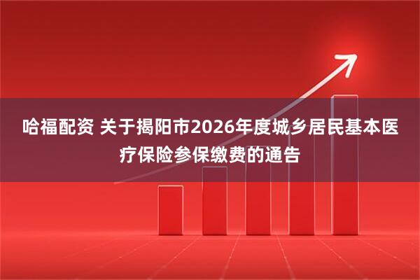 哈福配资 关于揭阳市2026年度城乡居民基本医疗保险参保缴费的通告