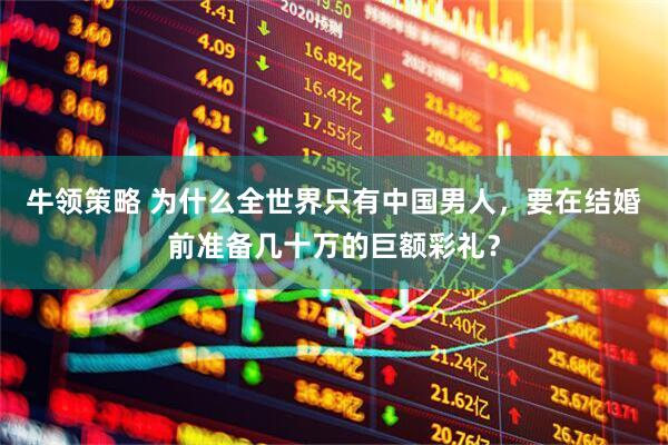 牛领策略 为什么全世界只有中国男人，要在结婚前准备几十万的巨额彩礼？